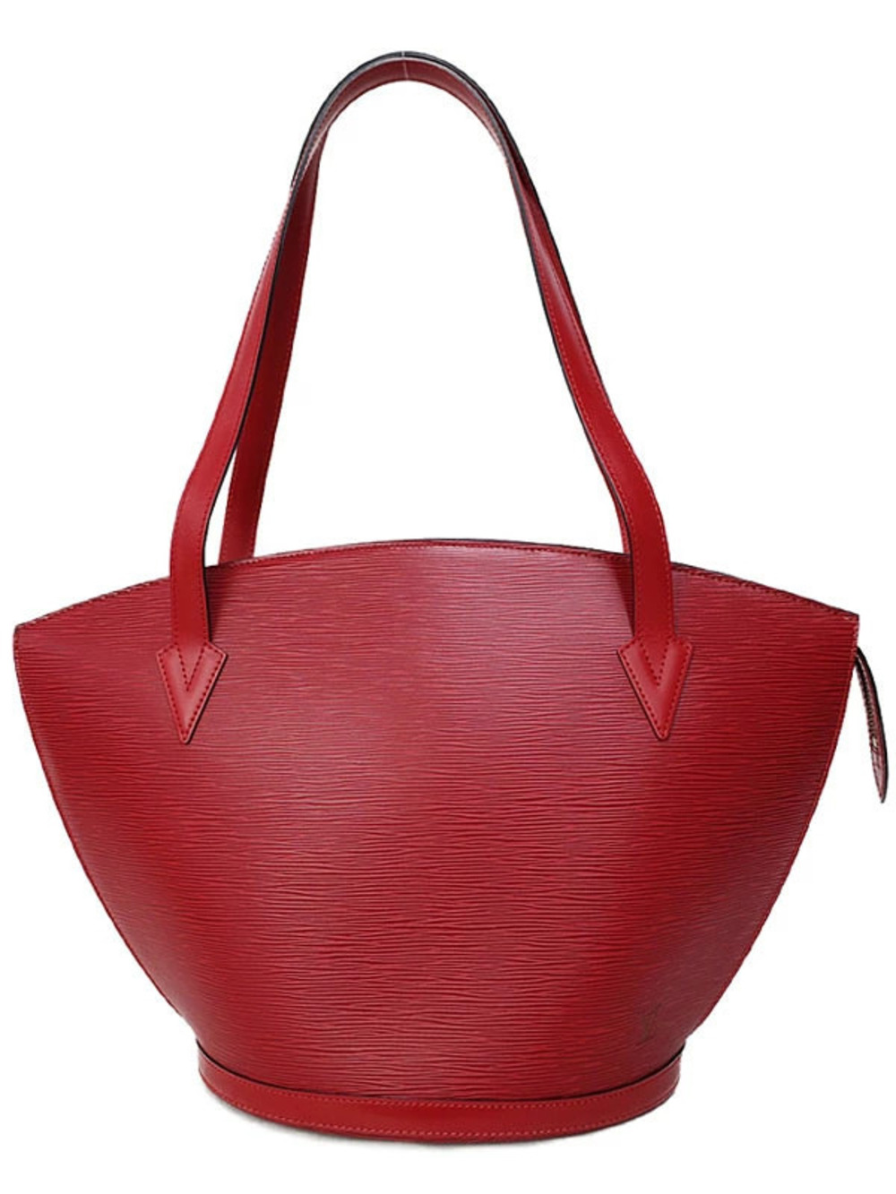 Louis Vuitton Epi Saint Jacques Shopping Shoulder Bag Leather Red Brown